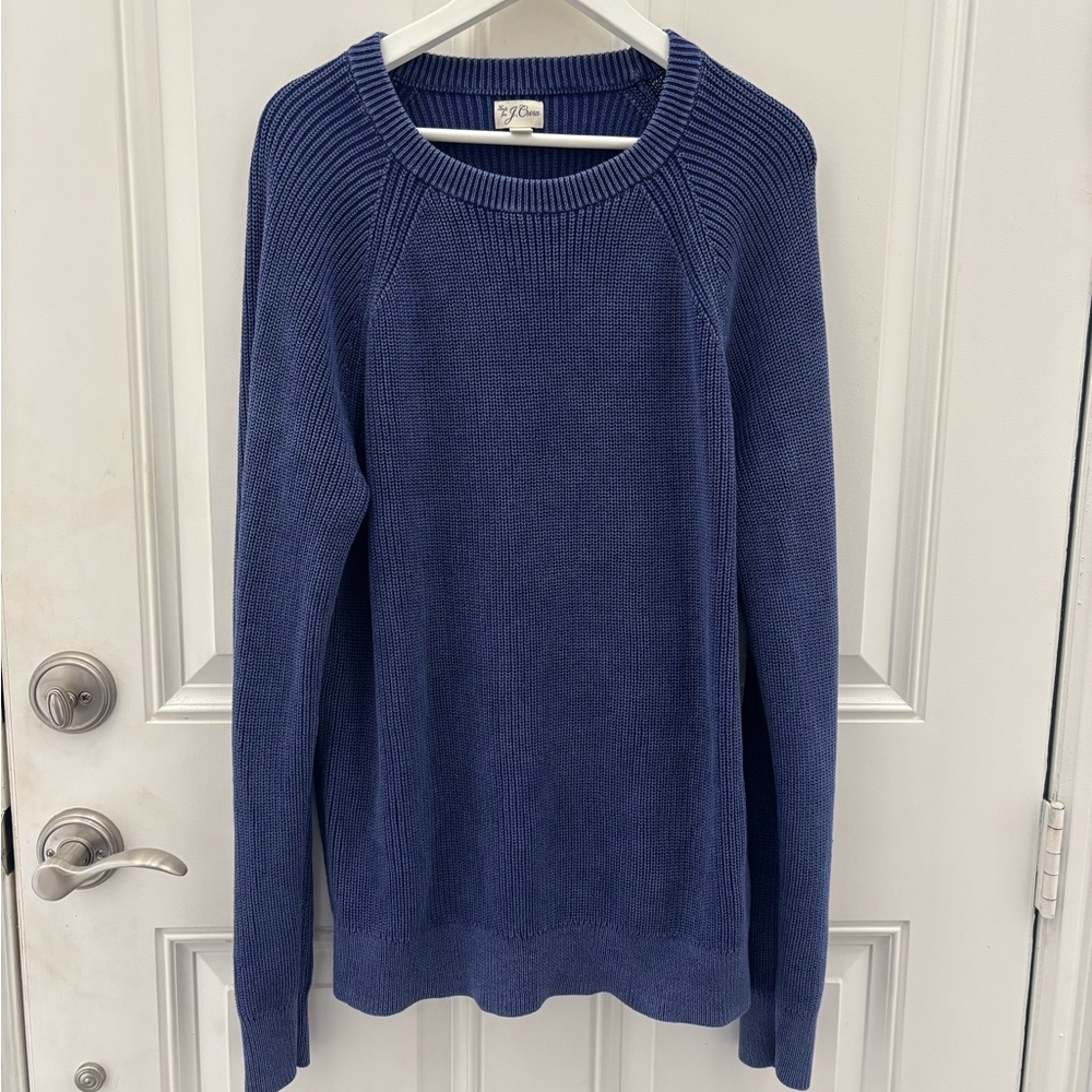 J. Crew Men’s Heritage Cotton Shaker-stitch Sweater Large - Picture 2 of 10
